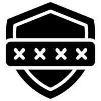 password glyph icon vector