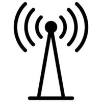wifi tower glyph icon vector