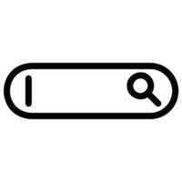 search bar line icon vector