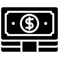 cash glyph icon vector