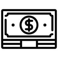 cash line icon vector