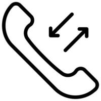 phone call line icon vector