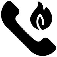 emergency call glyph icon vector