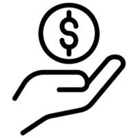 payment line icon vector