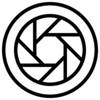 camera shutter line icon vector