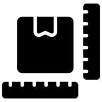 dimension glyph icon vector