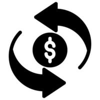 money transfer glyph icon vector