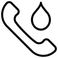 phone call line icon vector