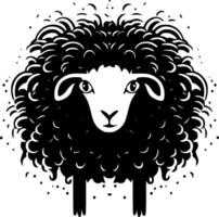 Sheep, Minimalist and Simple Silhouette - Vector illustration