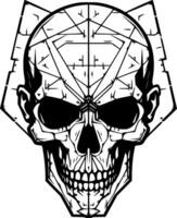 Skull, Minimalist and Simple Silhouette - Vector illustration