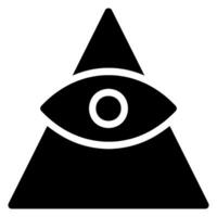 Illuminati glifo icono vector
