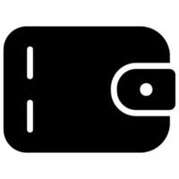 wallet glyph icon vector