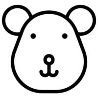 hamster line icon vector