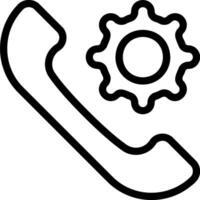 icono de línea de llamada telefónica vector