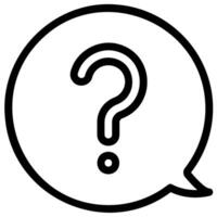 faq line icon vector
