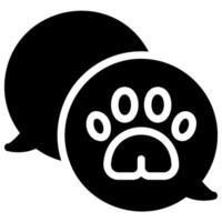 chat glyph icon vector
