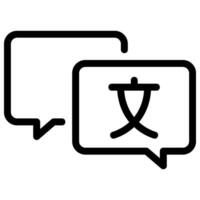 translate line icon vector