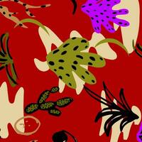 floral abstract pattern suitable for textile and printing needs vector