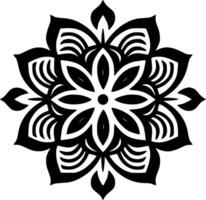 Mandala, Black and White Vector illustration