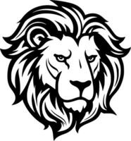 Lion, Black and White Vector illustration