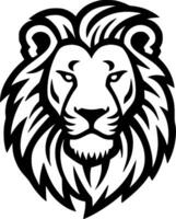 Lion - Black and White Isolated Icon - Vector illustration