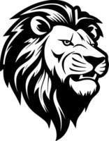 Lion, Black and White Vector illustration