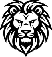 Lion - Black and White Isolated Icon - Vector illustration