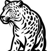 leopardo, minimalista y sencillo silueta - vector ilustración