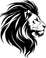 Lion - Black and White Isolated Icon - Vector illustration