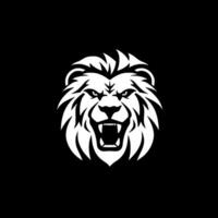 Lion, Black and White Vector illustration