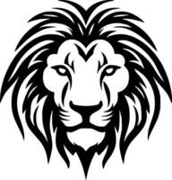 Lion, Black and White Vector illustration