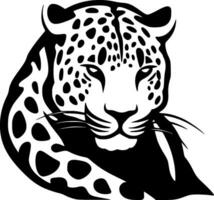 leopardo, minimalista y sencillo silueta - vector ilustración