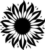 Flower, Black and White Vector illustration