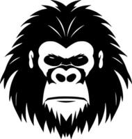 Gorilla, Black and White Vector illustration