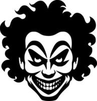 payaso - negro y blanco aislado icono - vector ilustración