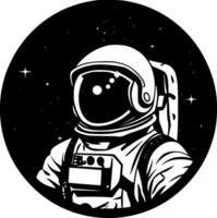 astronauta, minimalista y sencillo silueta - vector ilustración