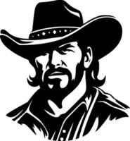 Cowboy, Minimalist and Simple Silhouette - Vector illustration