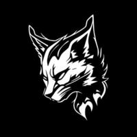 Wildcat, Black and White Vector illustration