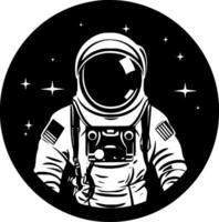 Astronaut, Black and White Vector illustration