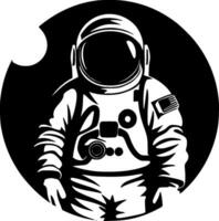 astronauta, minimalista y sencillo silueta - vector ilustración