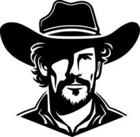 Western, Black and White Vector illustration