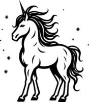 Unicorn, Minimalist and Simple Silhouette - Vector illustration