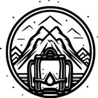 Travel - Black and White Isolated Icon - Vector illustration