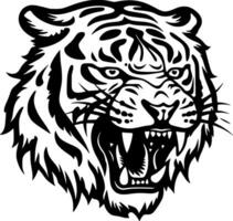 tigre, negro y blanco vector ilustración