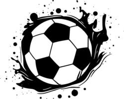 Football - Black and White Isolated Icon - Vector illustration