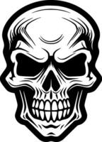 Skull - Black and White Isolated Icon - Vector illustration