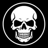 Skull - Black and White Isolated Icon - Vector illustration