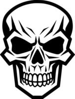 Skull, Black and White Vector illustration