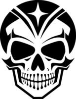 Skull - Black and White Isolated Icon - Vector illustration