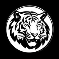 tigre, negro y blanco vector ilustración